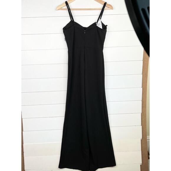 Dylan Ryan NYC Black Fitted Bodice Bustier Wide Leg Sleeveless Jumpsuit Size S - Picture 4 of 11